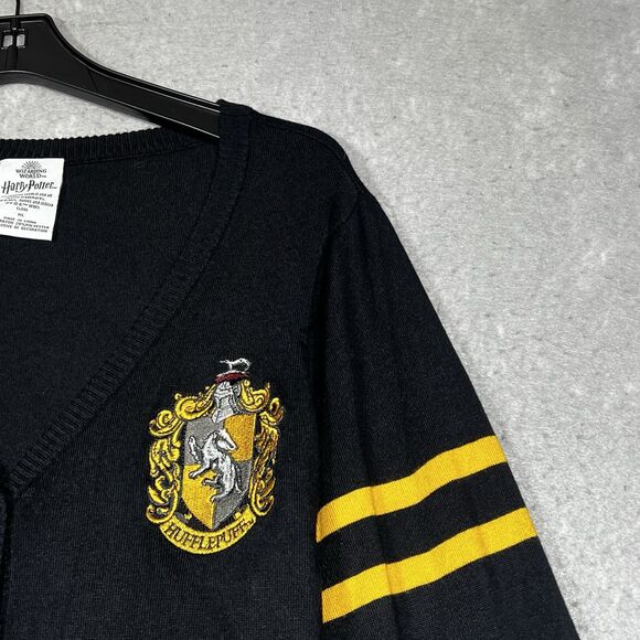 Wizarding World Of Harry Potter Sweater Kids XL Black Gryffindor Crest Cardigan - Picture 3 of 10
